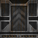Закрытая дверь техбазы — текстура BIGDOOR2 из Freedoom